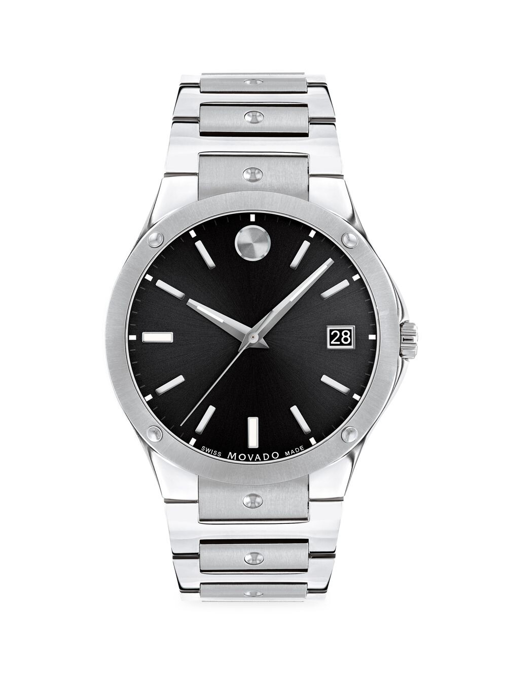 

Часы с браслетом из нержавеющей стали SE Movado, серебряный