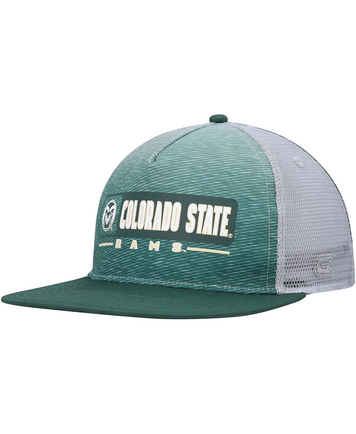 цена Мужская зелено-серая кепка Colorado State Rams Snapback Colosseum