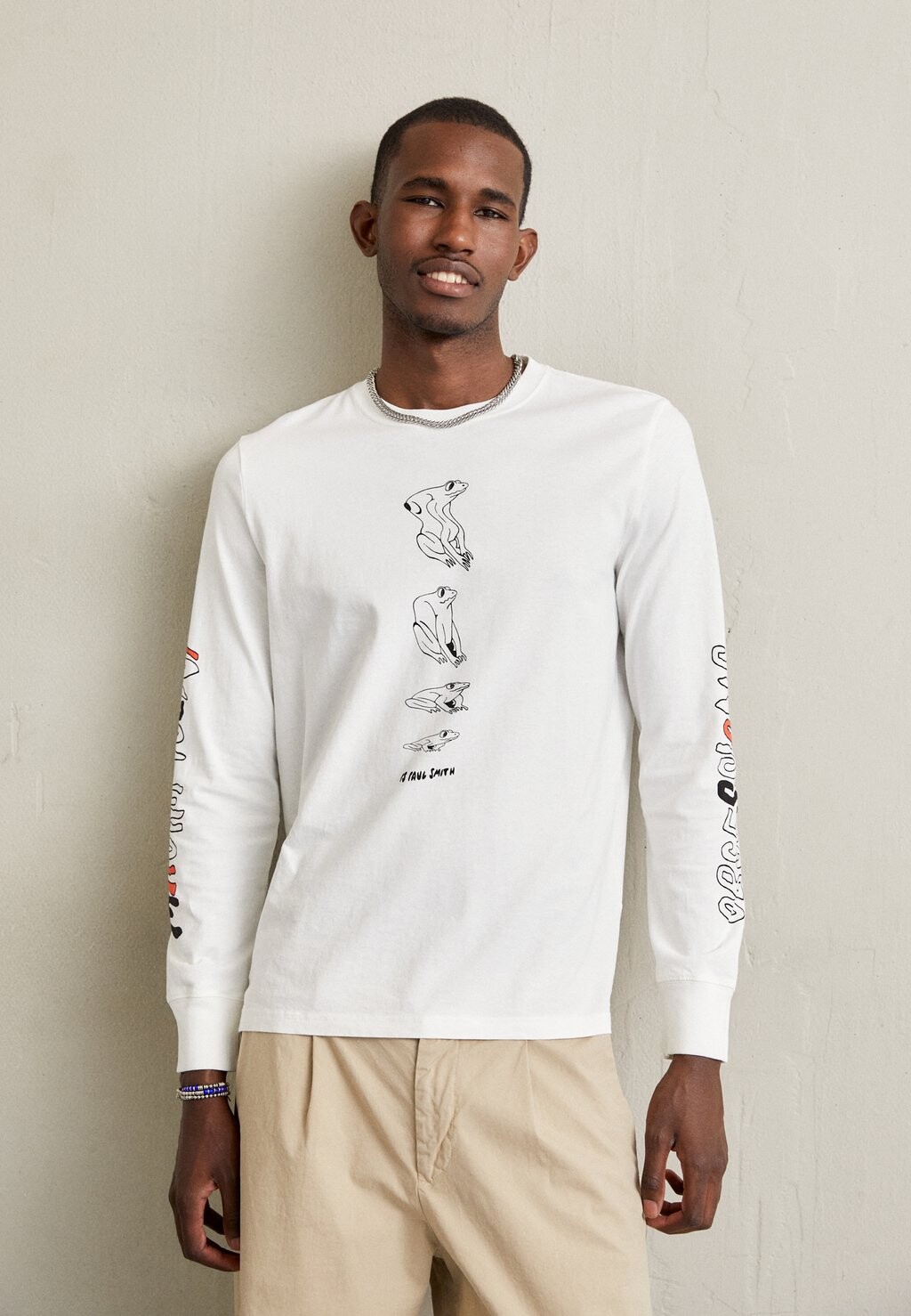 

Футболка с длинным рукавом MELTED FROG PS Paul Smith, кремовый