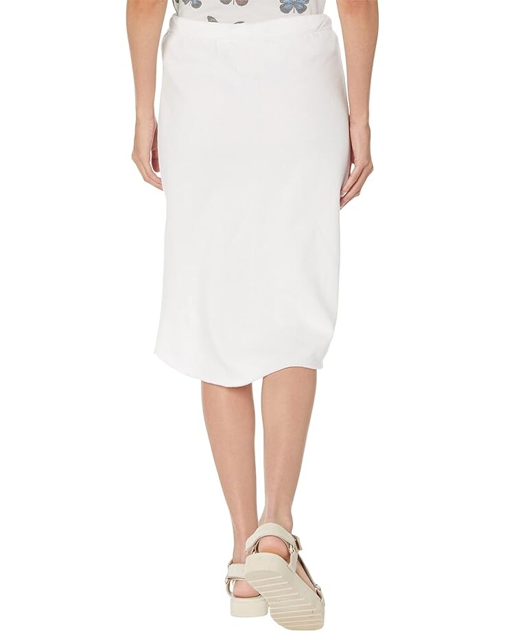 

Юбка Chaser Cotton Fleece Raw Edge Midi Skirt with Drawstring, белый