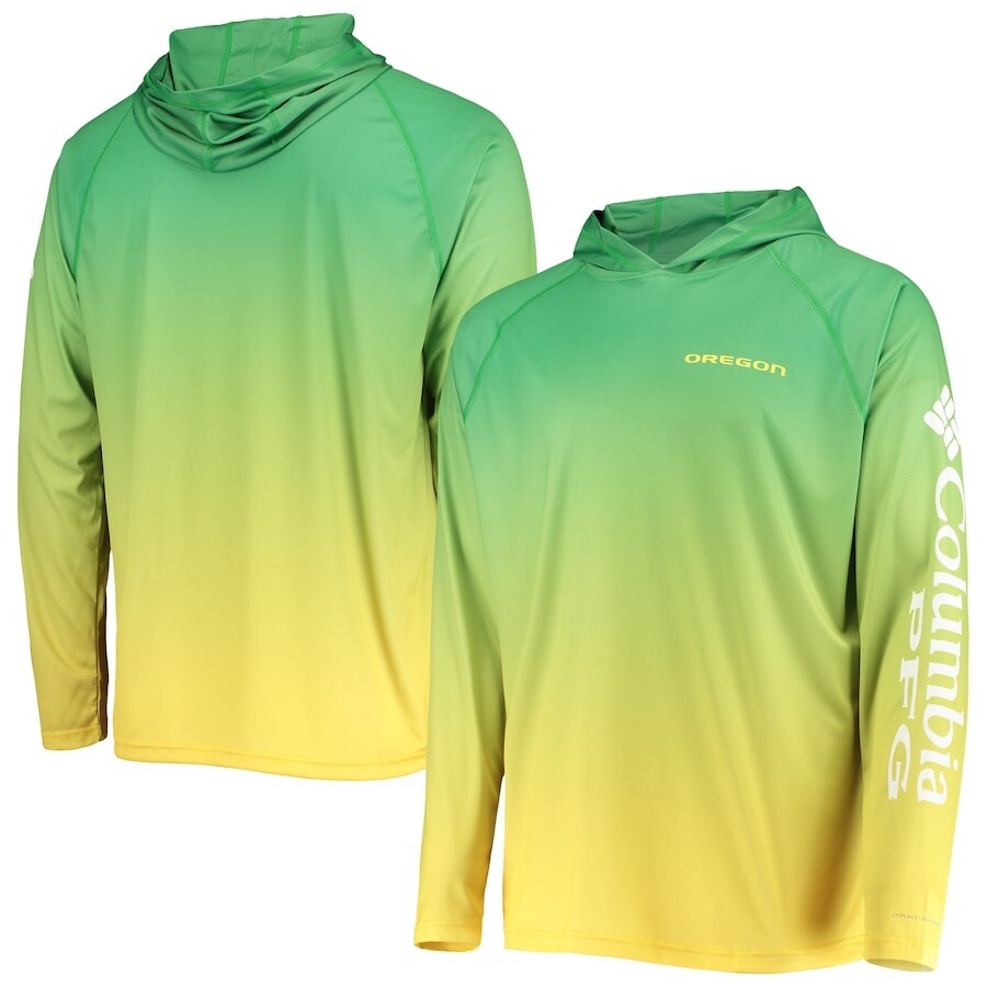 

Футболка с длинным рукавом Columbia Oregon Ducks, зеленый