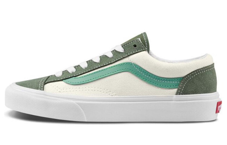 

Туфли для скейтбординга унисекс Vans Style 36 белый/зеленый