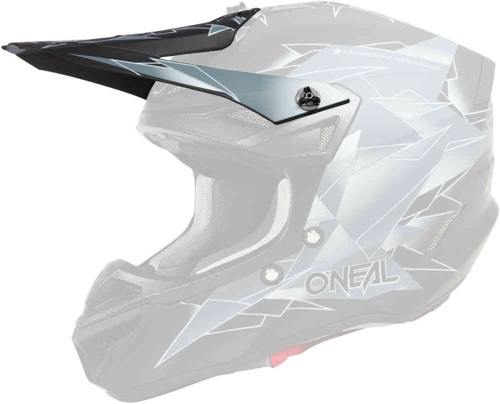 Козырек для шлема из полиакрилита 5-й серии Oneal, черный/серый парамотоциклетные рога для шлема прохладный клейкий абс стильный рога для шлема для мотоциклов