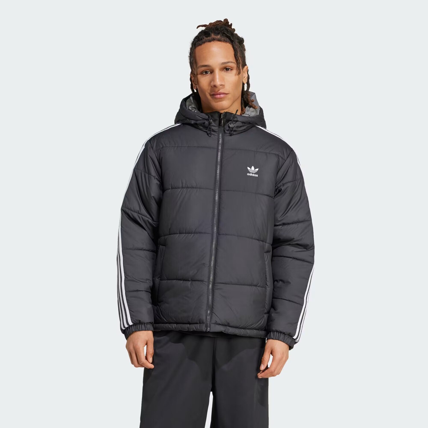 

Двусторонняя куртка Adicolor Adidas, цвет Black/Grey Four
