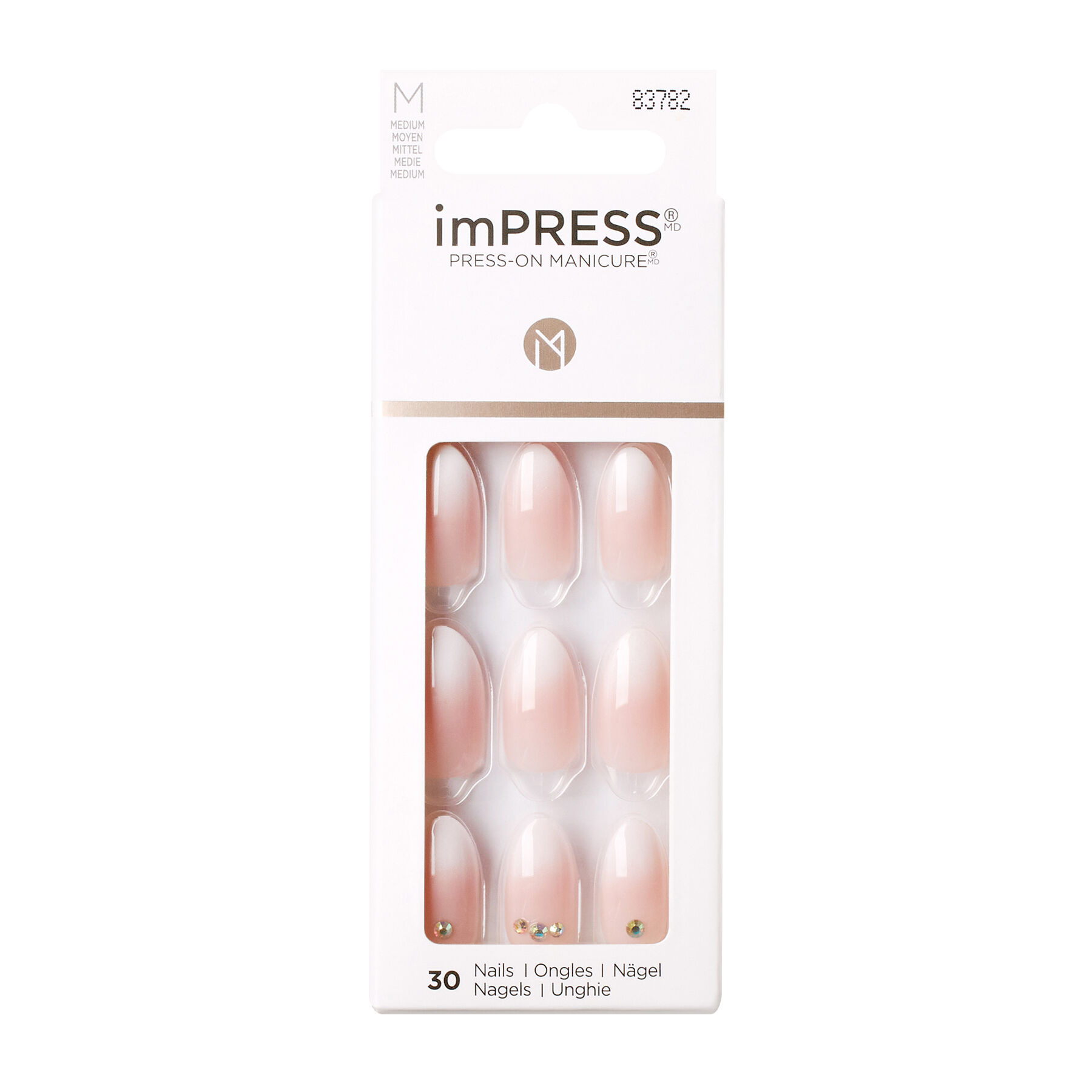 накладные ногти первое свидание impress manicure color kim016c 30шт короткая длина Самоклеящиеся ногти kimmawestruck Kiss Kimm01, 1 упаковка