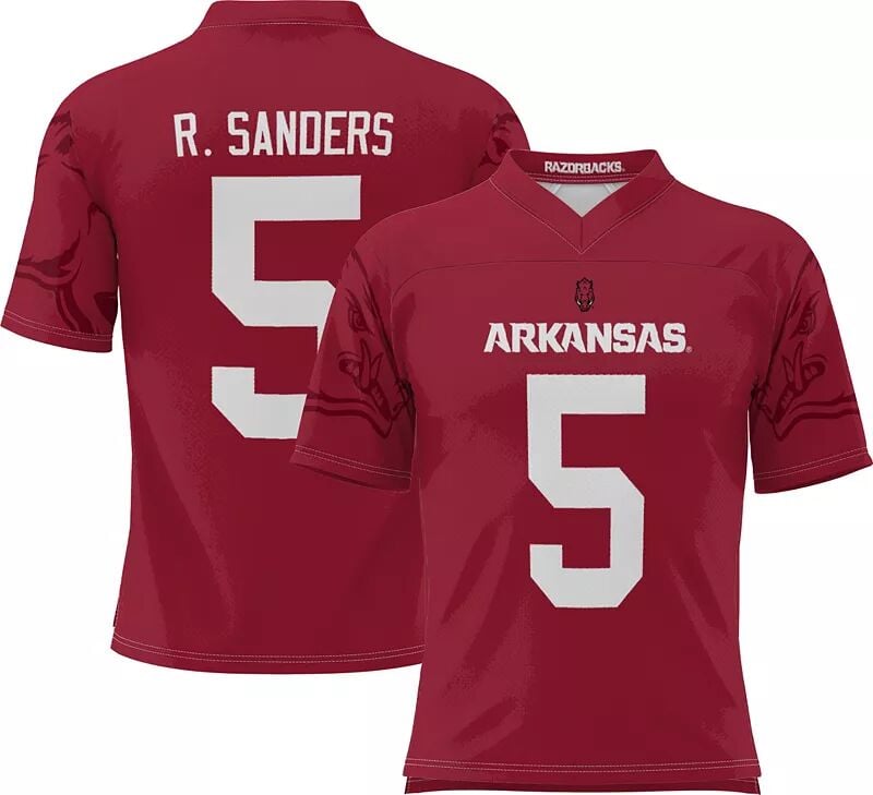 

Домашняя майка Prosphere Youth Arkansas Razorbacks #1 Cardinal, полностью сублимированная