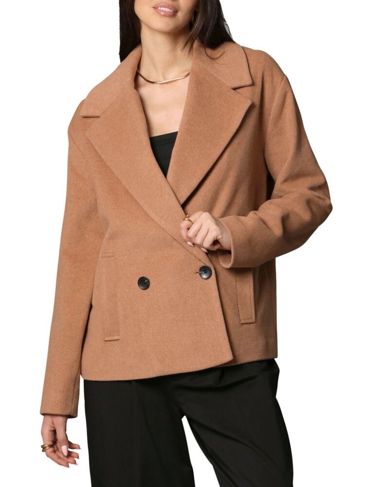 

Двубортный пиджак из смесовой шерсти Avec Les Filles, цвет Camel
