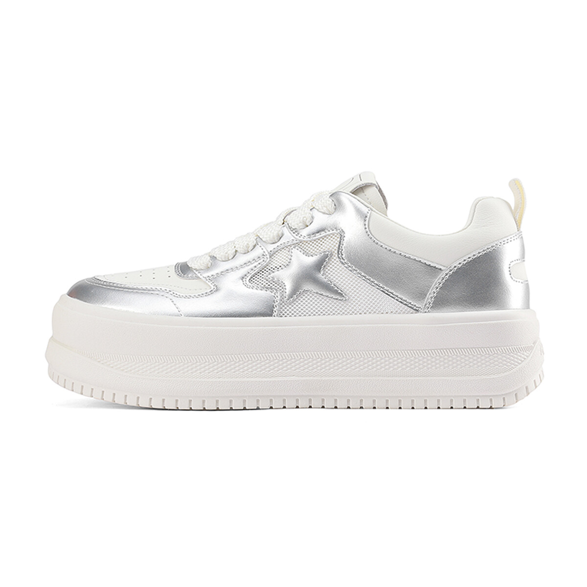 

Кроссовки D:FUSE SCANDINAVIA Skateboarding Shoes Women's Low-top Off White/Silver, белый/серебряный