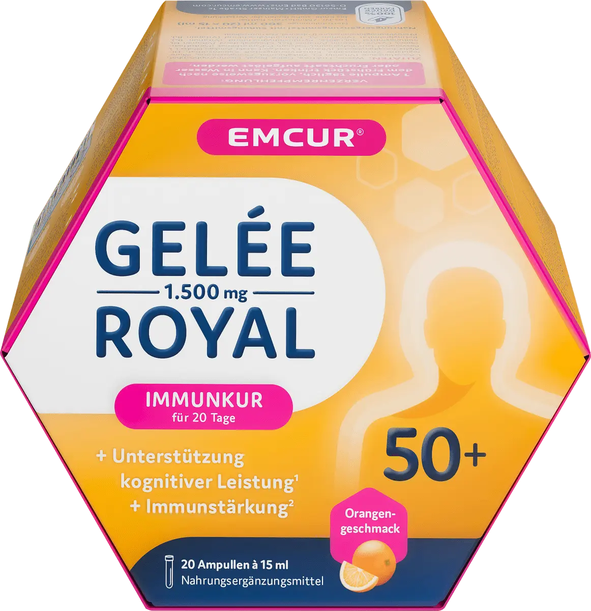 

Royal Jelly 1500 Ампулы Апельсин 20 шт по 300мл EMCUR