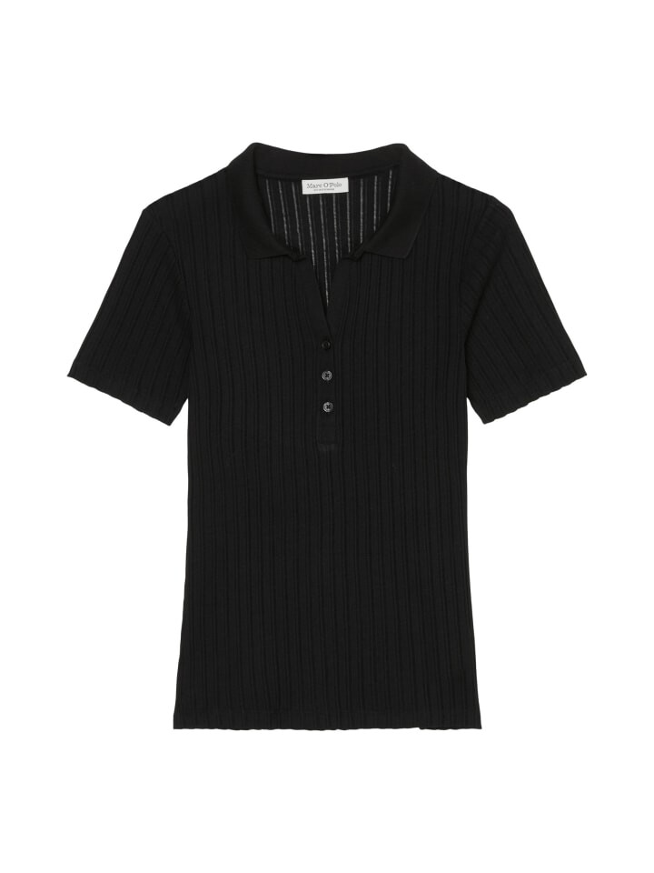 

Поло Marc O'Polo Pointelle regular, черный