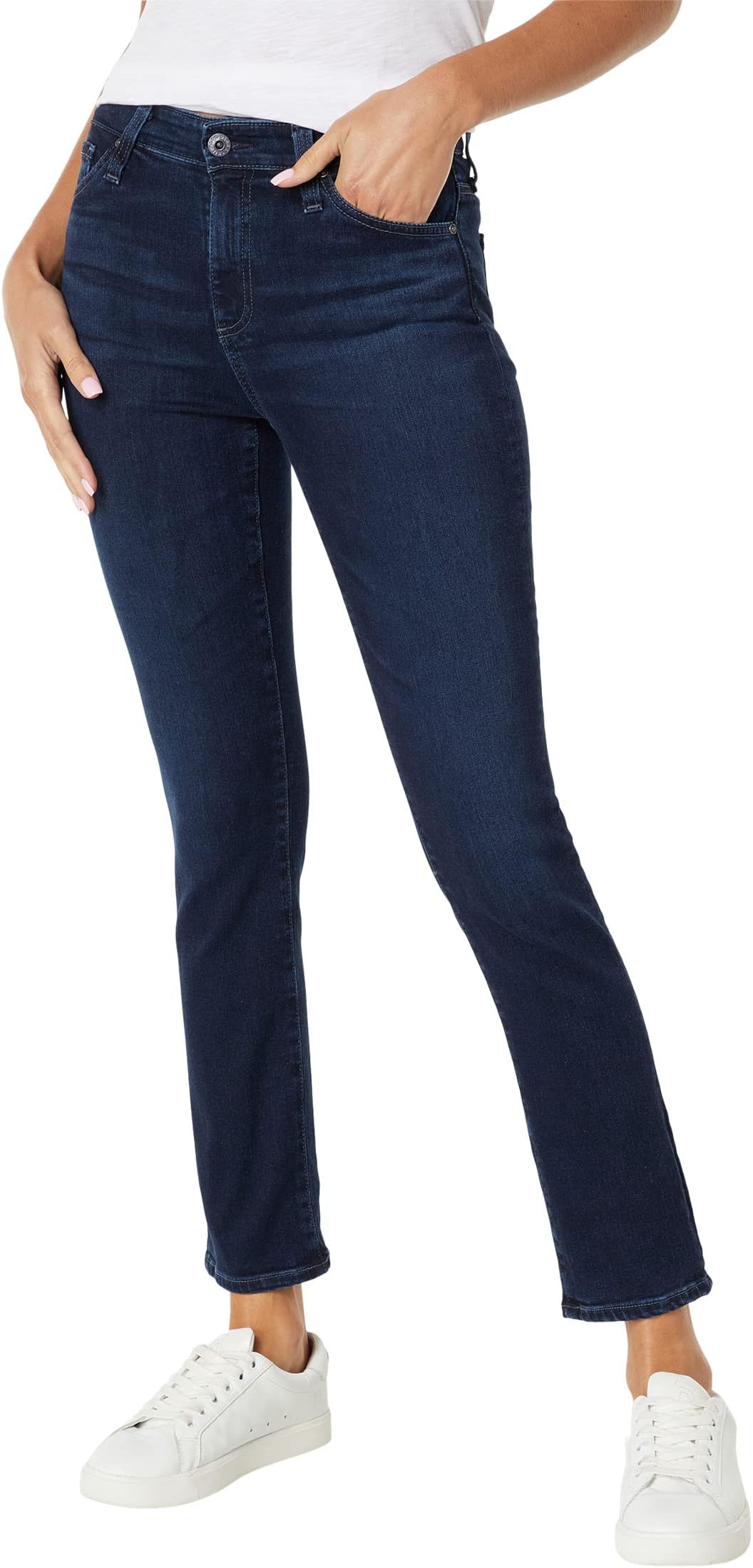 цена Джинсы Mari High-Rise Slim Straight in Plaza AG Jeans, цвет Plaza