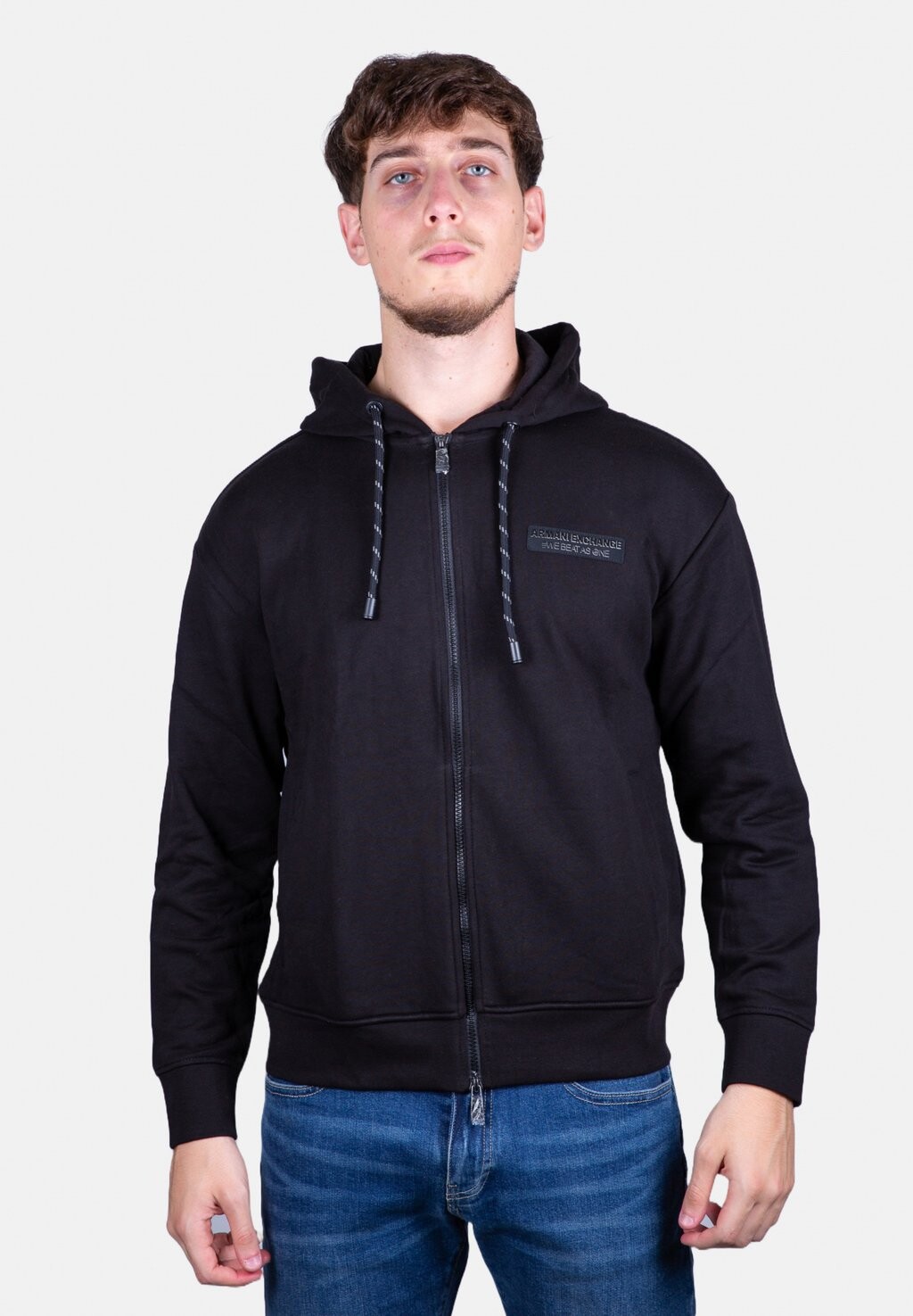 

Толстовка на молнии Armani Exchange, черная, Черный