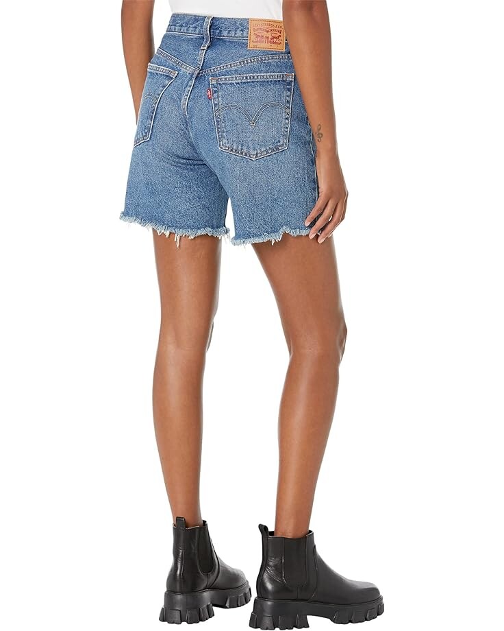 

Шорты Levi's Womens 501 Mid Thigh Shorts, цвет Indigo Destructed
