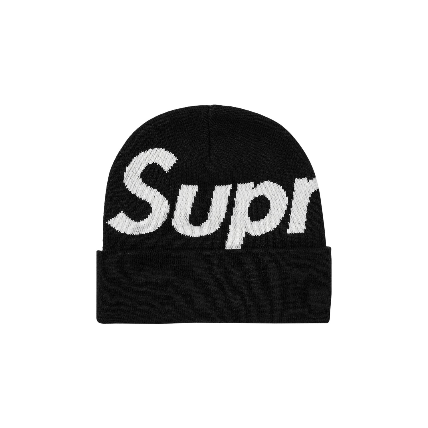 Шапка-бини Supreme с большим логотипом, черная