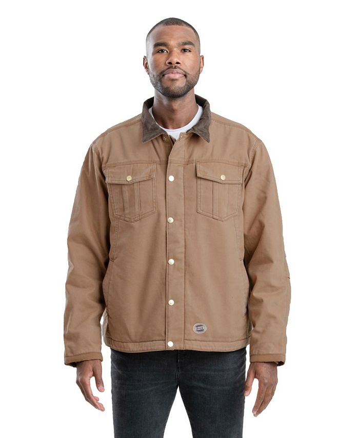 цена Мужская высокая винтажная потертая рабочая куртка на подкладке из шерпы Berne, мультиколор