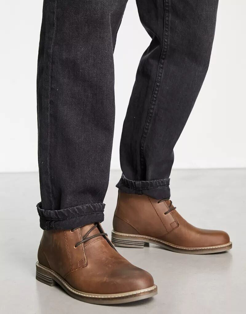 

Коричневые кожаные ботинки чукка Barbour Readhead