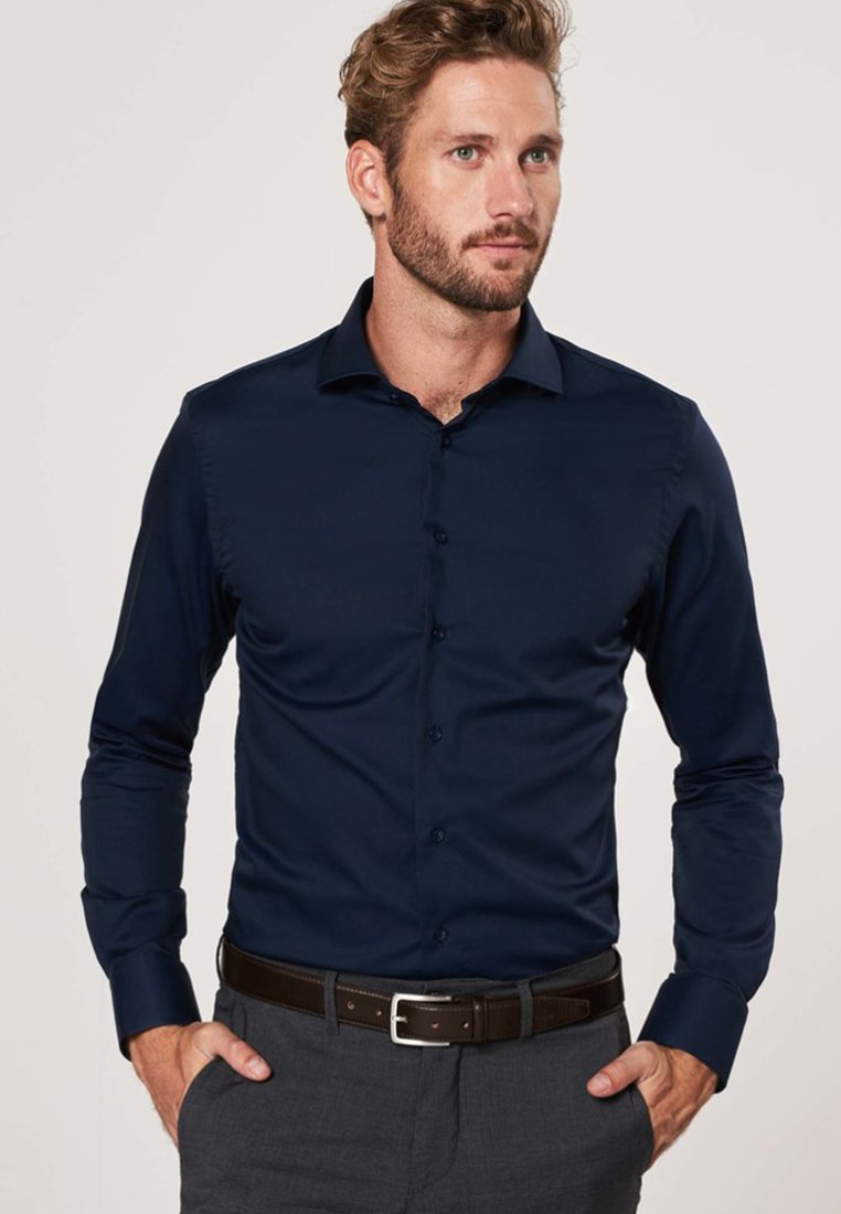 Классическая рубашка Slim Fit PROFUOMO, цвет navy