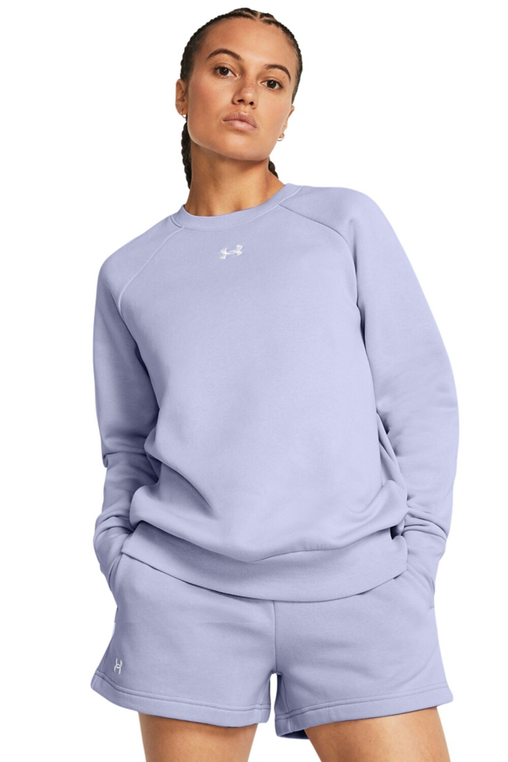 

Флисовая толстовка Rival с круглым вырезом Under Armour, фиолетовый
