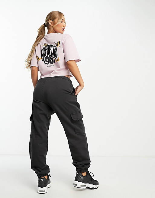 

Сиреневая укороченная футболка с принтом Napapijri Veny эксклюзивно на ASOS, Фиолетовый