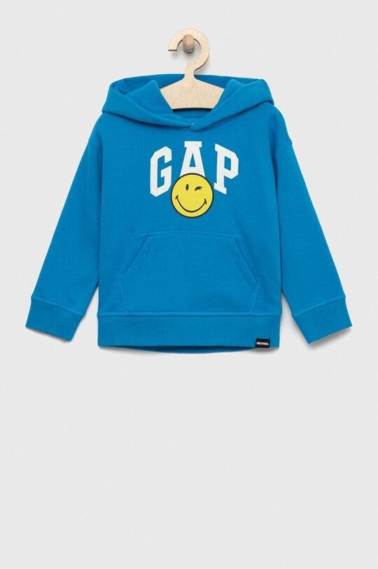 

Детская толстовка GAP с изображением смайлика World, синий