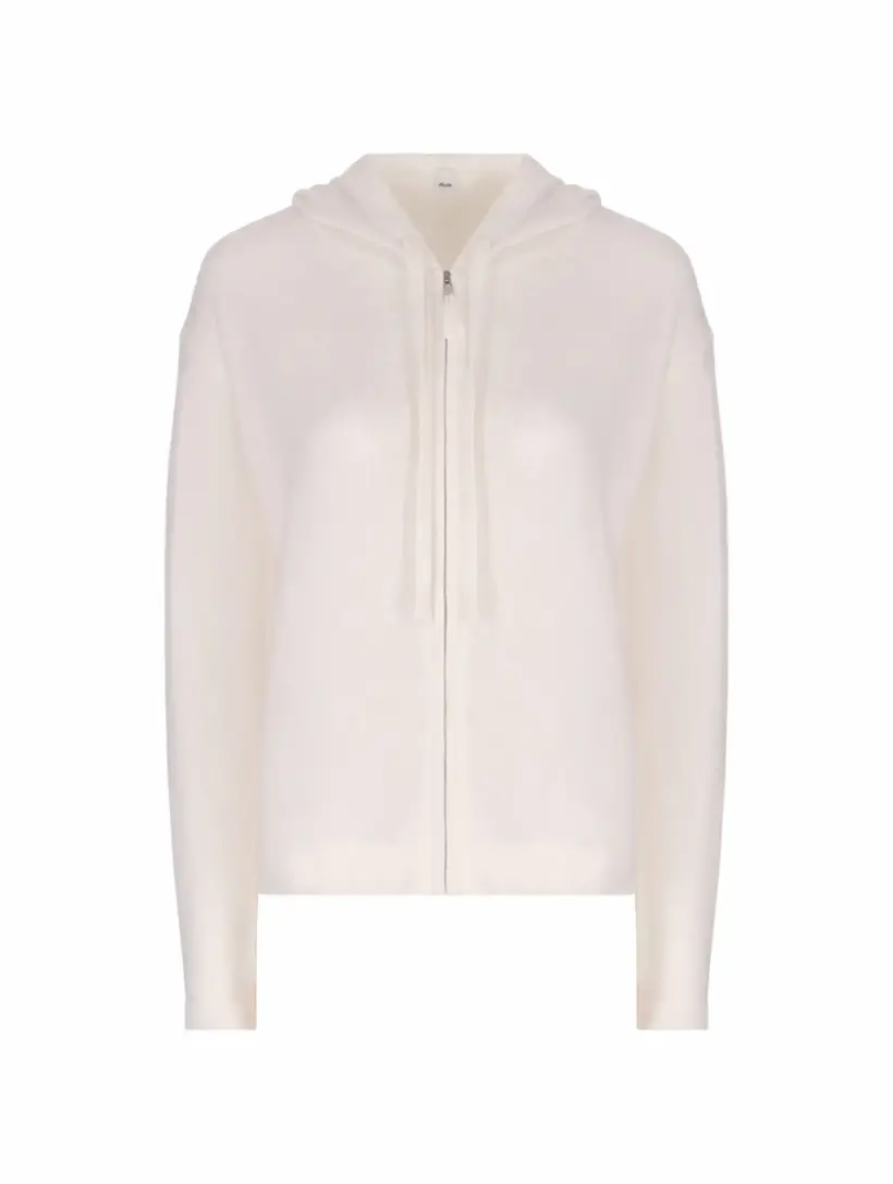 

Шерстяное худи на молнии Allude, белый
