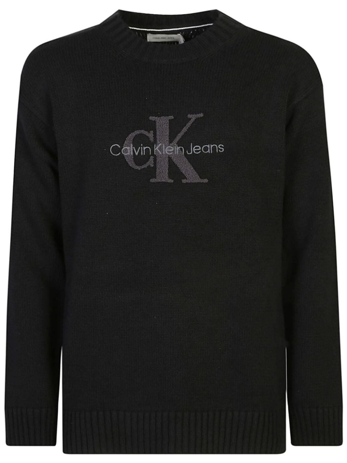 

Свитер с вышитым логотипом Calvin Klein, черный