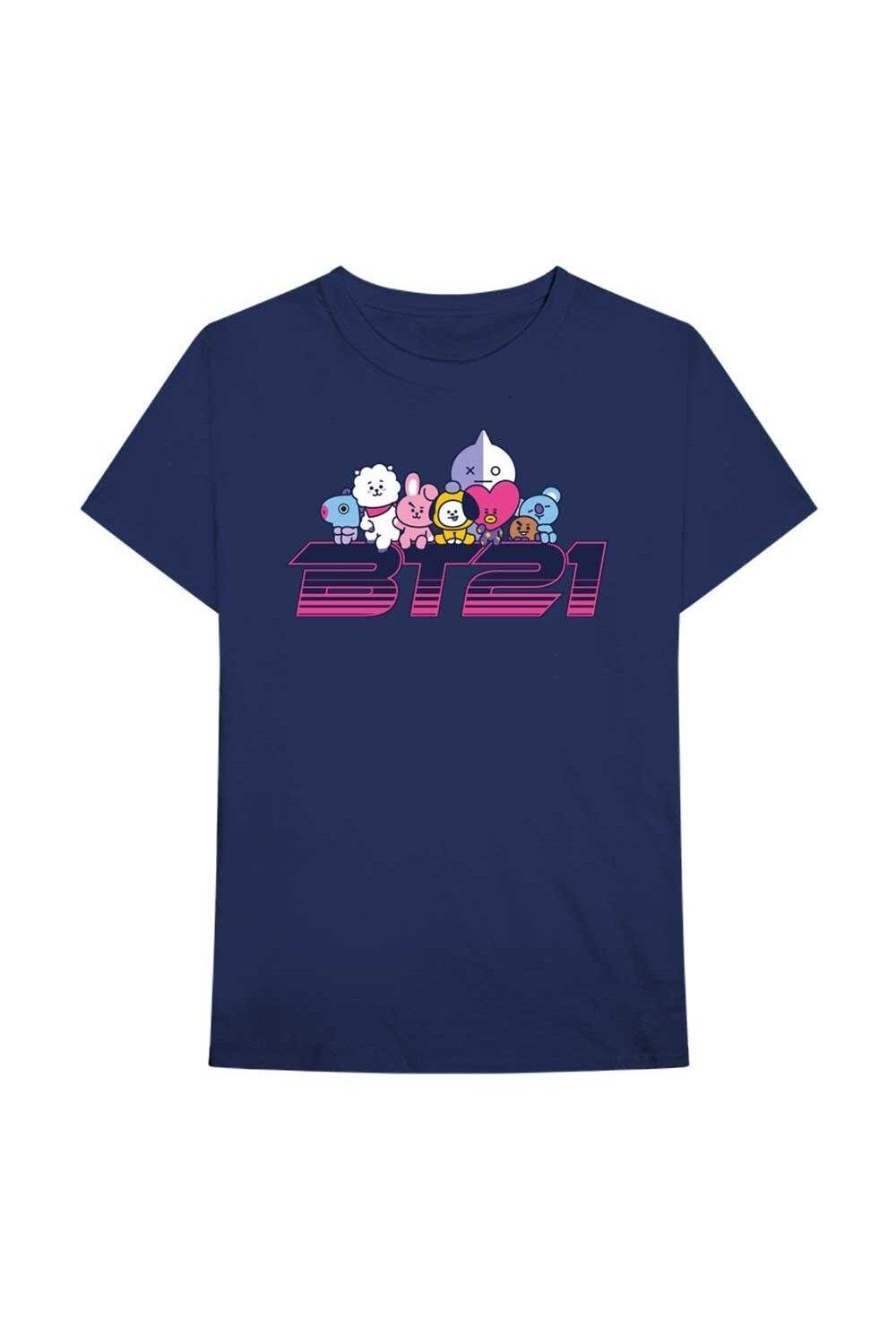 

Хлопковая футболка Space Wappen BT21, темно-синий
