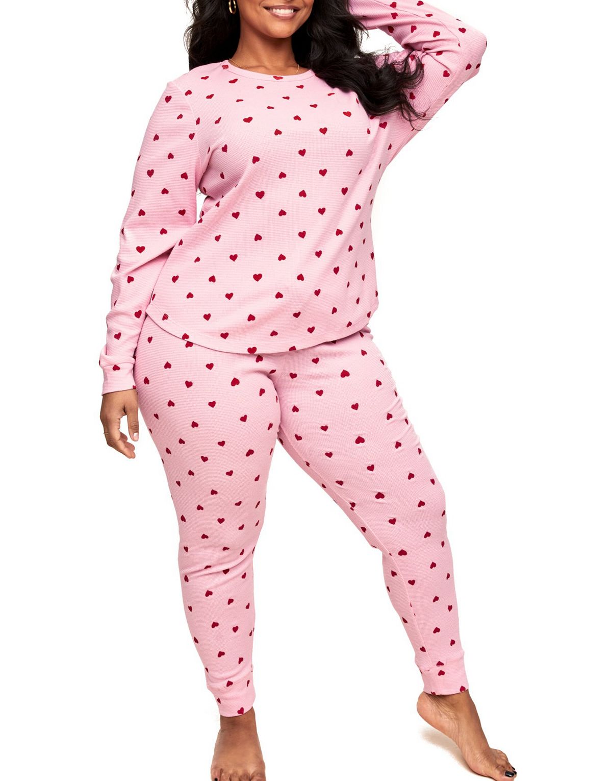 Женская пижама больших размеров Muriel, пижамный комплект с длинными рукавами и леггинсами Adore Me yada ins pink heart bracelets
