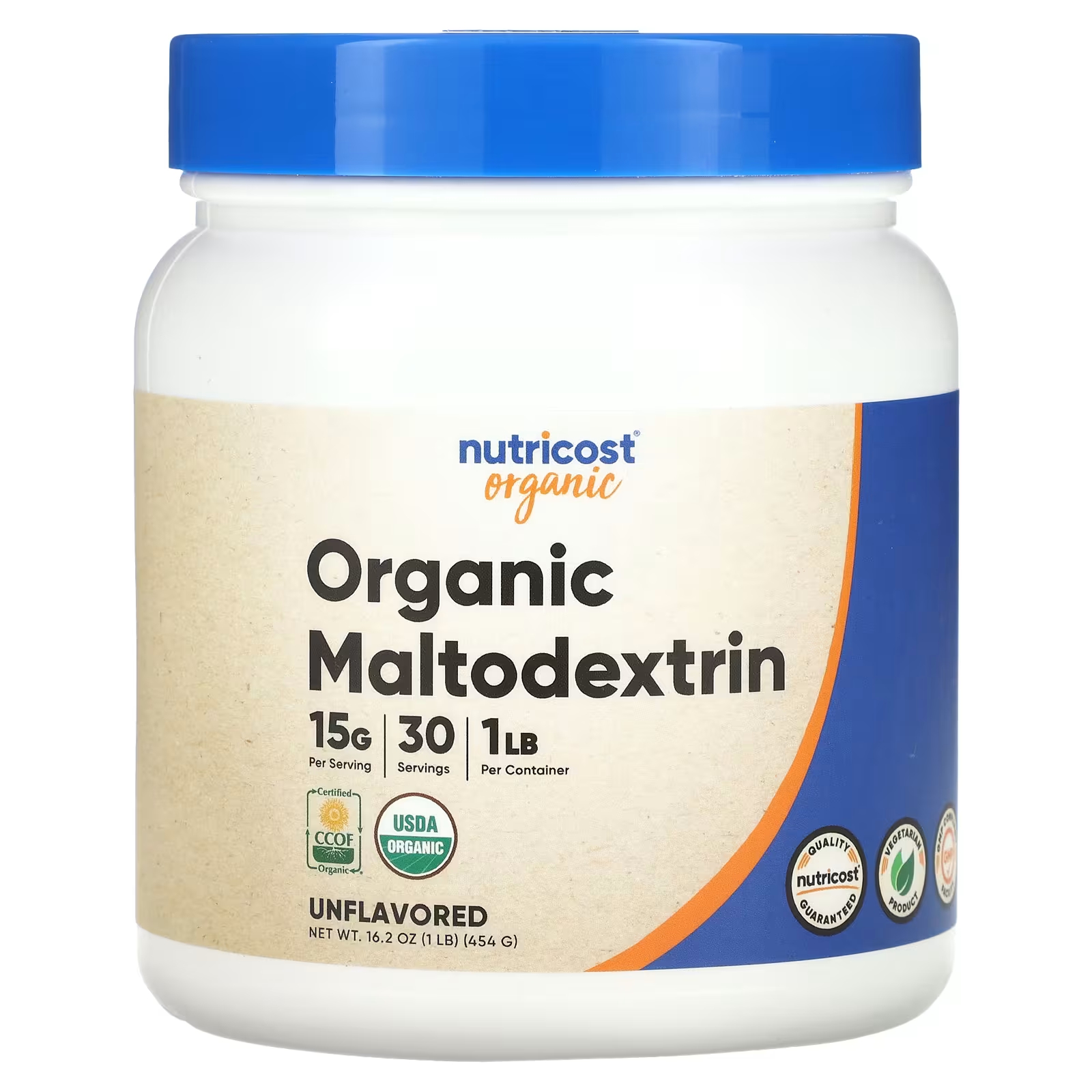 Мальтодекстрин органический Nutricost без ароматизаторов, 454 г органический порошок капусты nutricost без вкуса 454 г