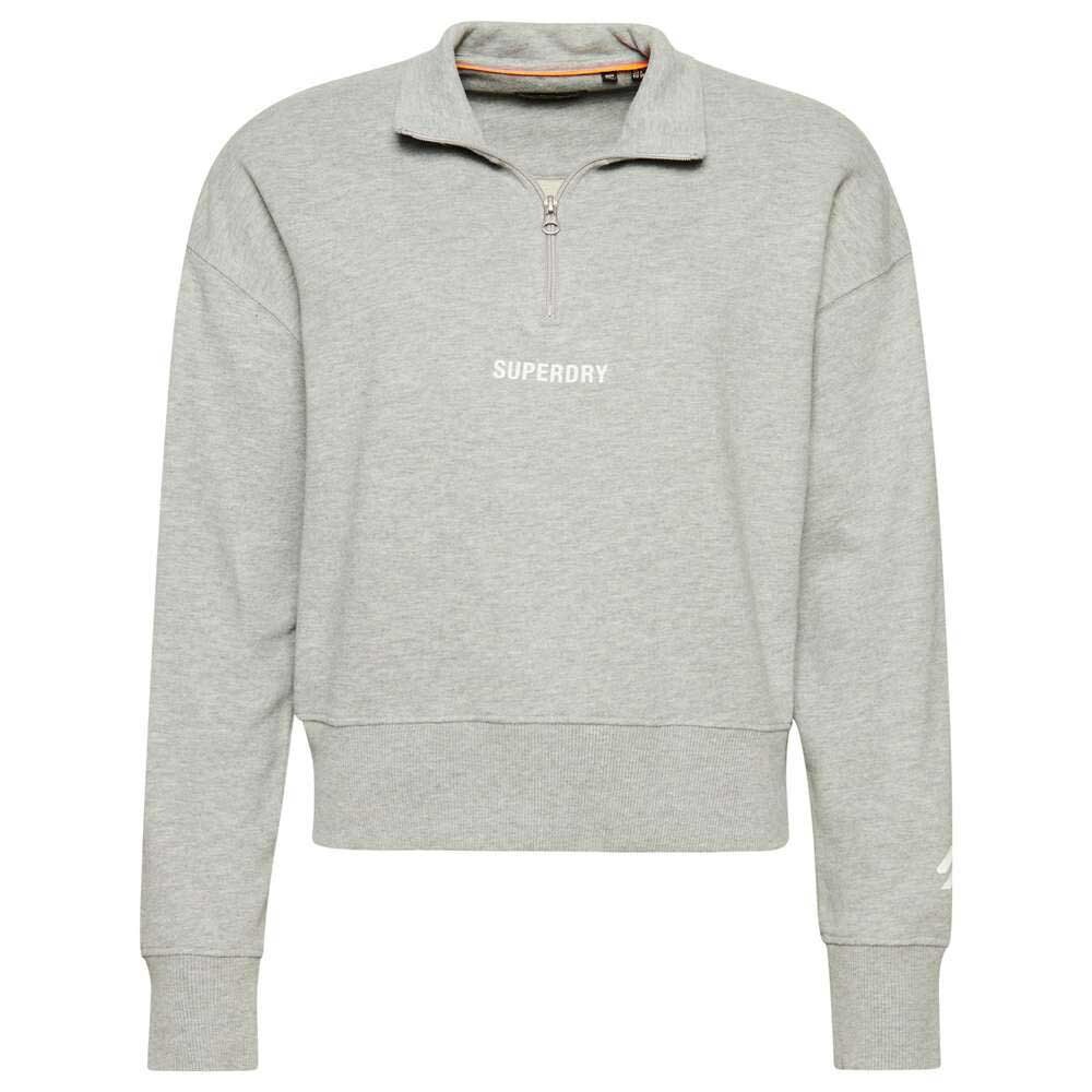 

Толстовка Superdry Code Core Sport Half Zip, серый