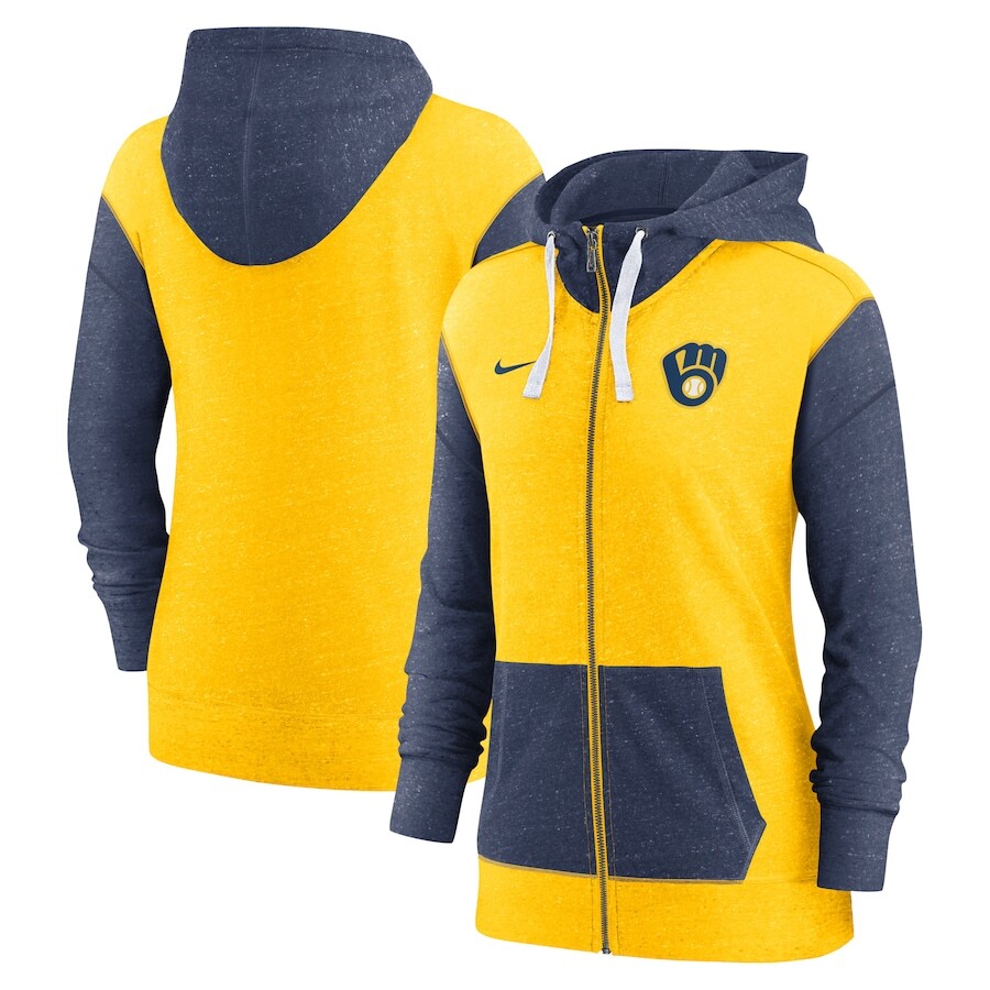 

Толстовка на молнии Nike Milwaukee Brewers, золотой