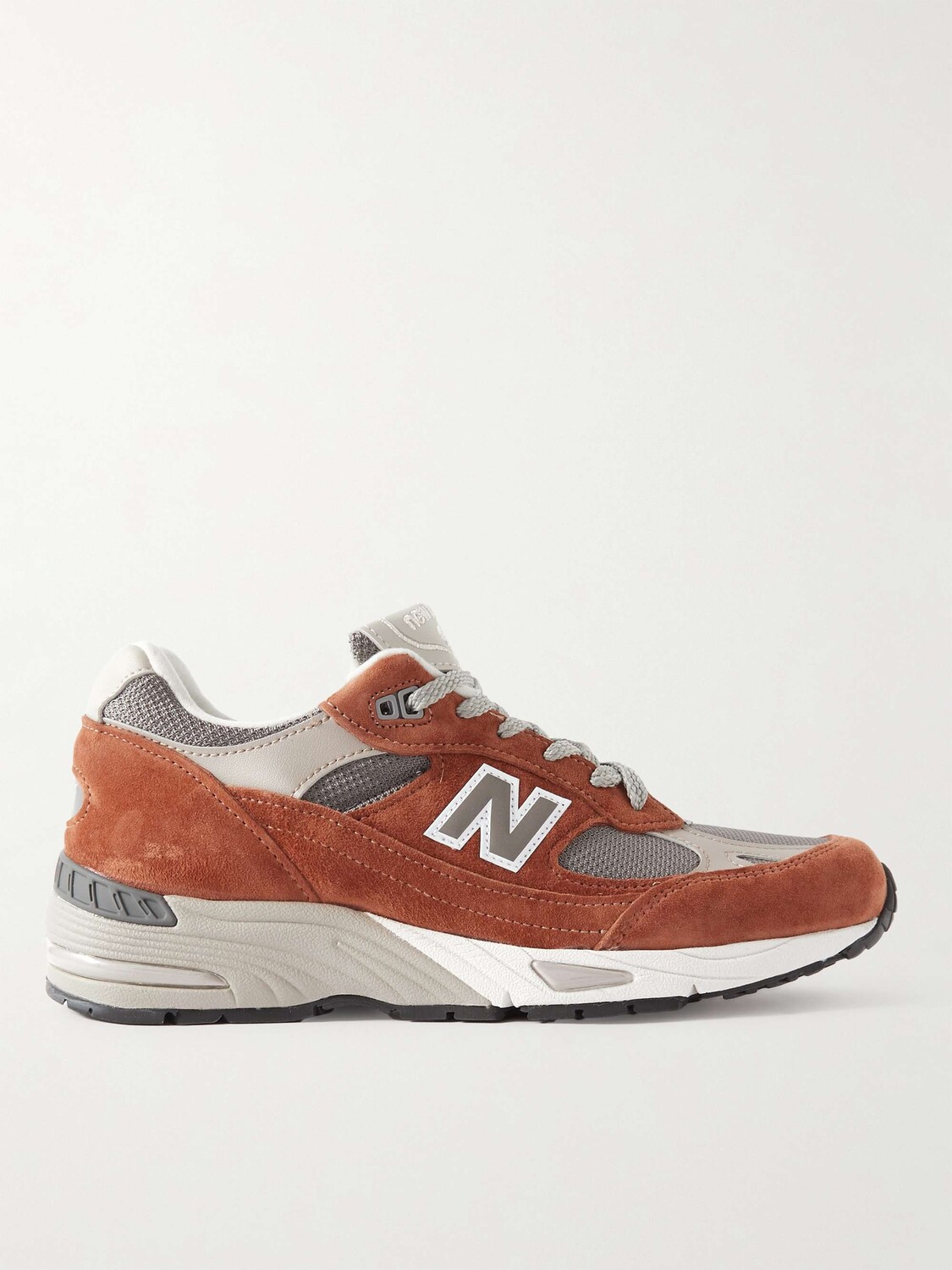 

СДЕЛАНО в Великобритании Кроссовки 991 из замши, сетки и искусственной кожи NEW BALANCE, апельсиновый