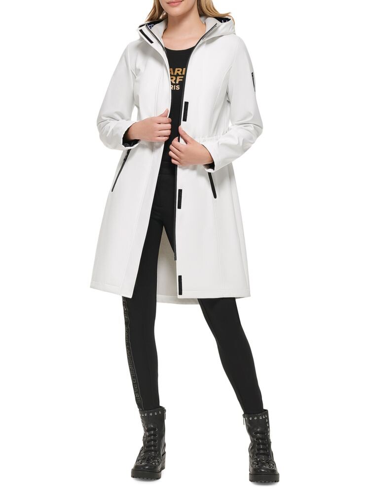 

Длинная куртка с капюшоном Karl Lagerfeld Paris, белый