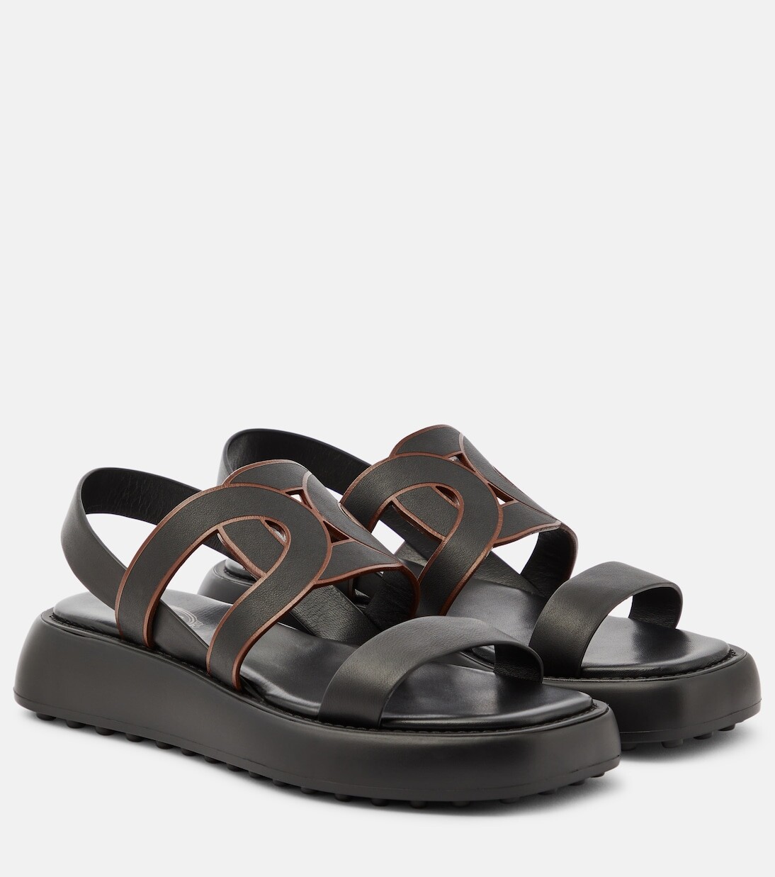 

Кожаные сандалии catena Tod'S, черный, Серый