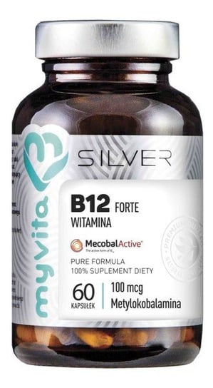 MyVita, Silver, витамин B12 форте, 60 капсул