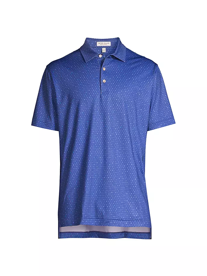 

Рубашка-поло с геометрическим узором Crown Sport Avon Peter Millar, темно-синий