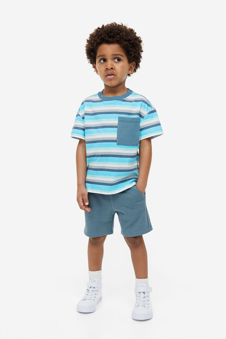 

Комплект из 2 футболок и шорт H&M, синий