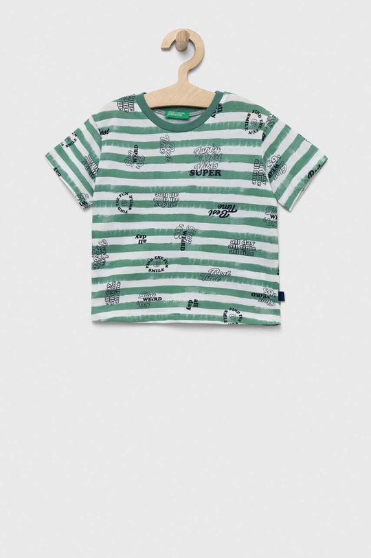 

Хлопковая футболка для детей United Colors of Benetton, зеленый