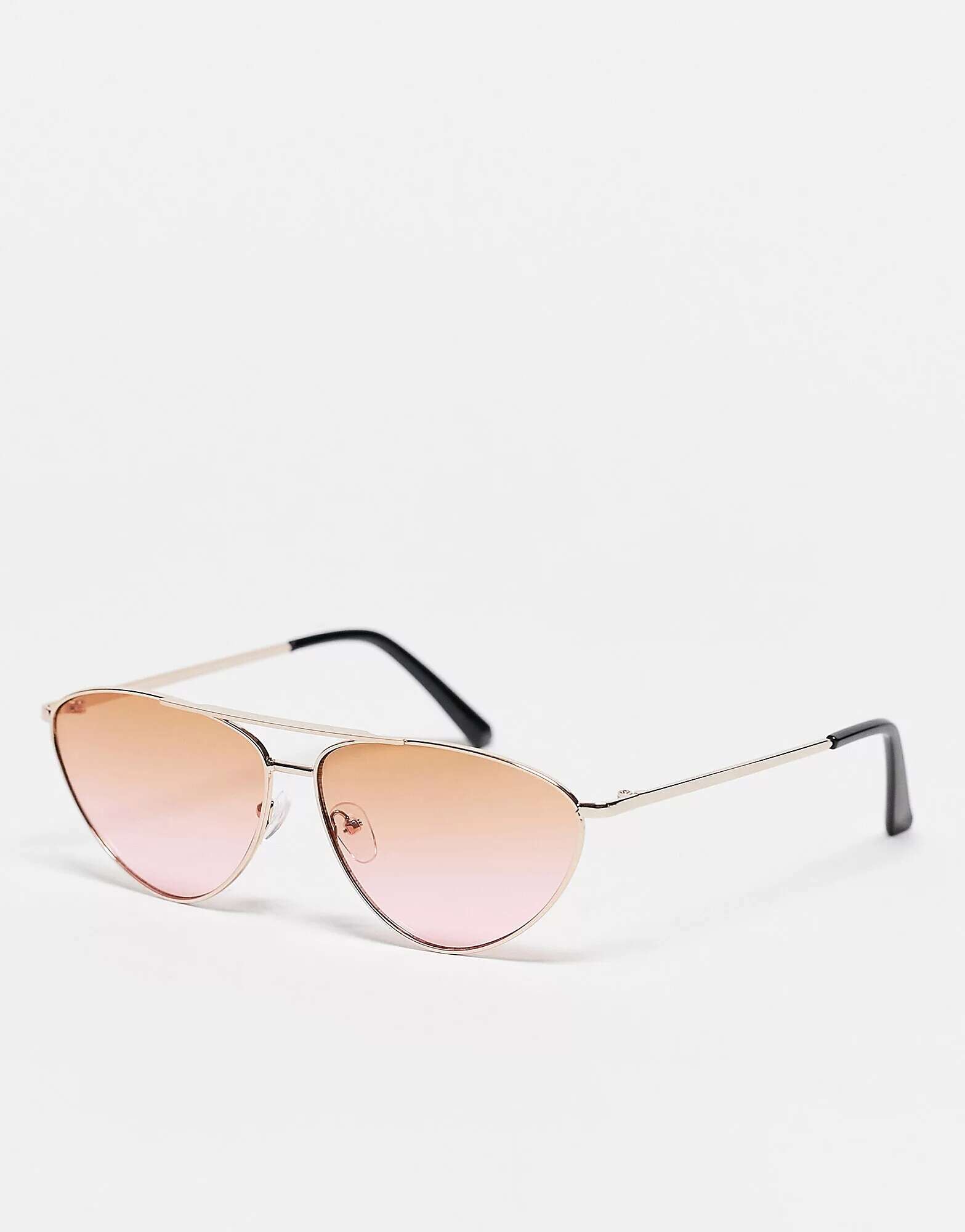 Солнцезащитные очки-авиаторы South Beach из розового золота