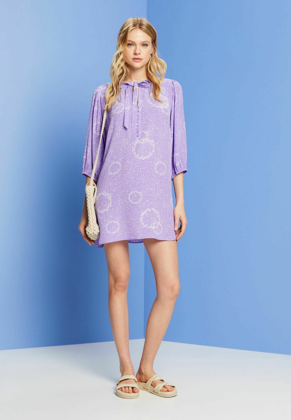 Повседневное платье Esprit, фиолетовый платье esprit collection фиолетовый