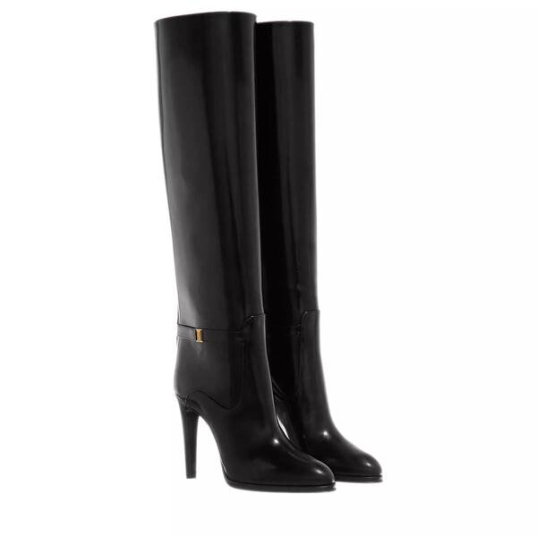 

Сапоги diane boots in shiny leather Saint Laurent, черный