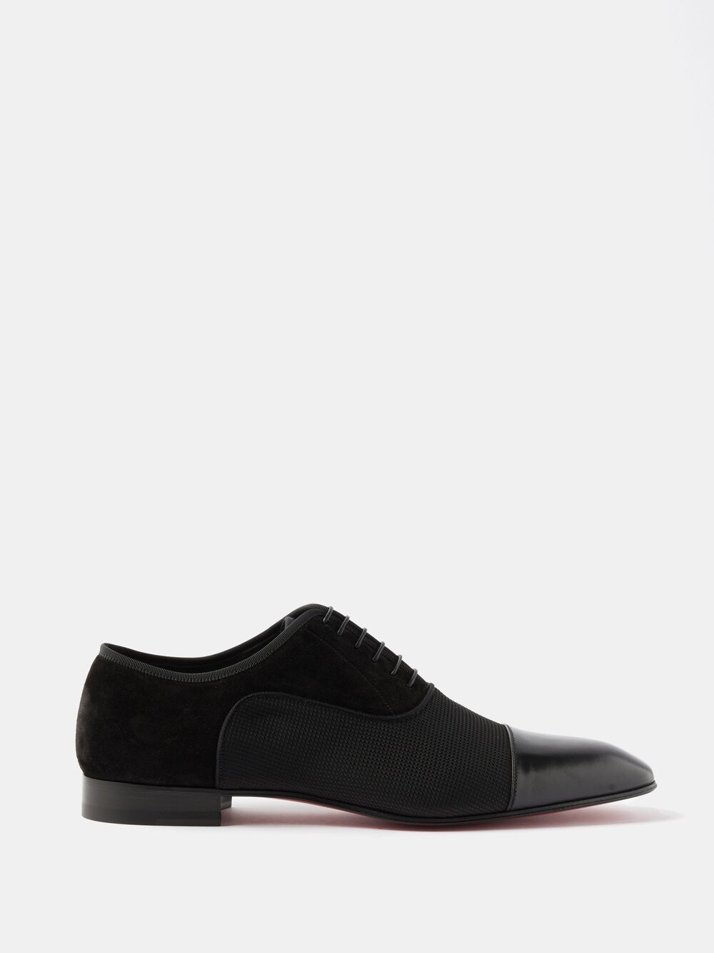 

Оксфорды из замши и жаккарда greggo Christian Louboutin, черный