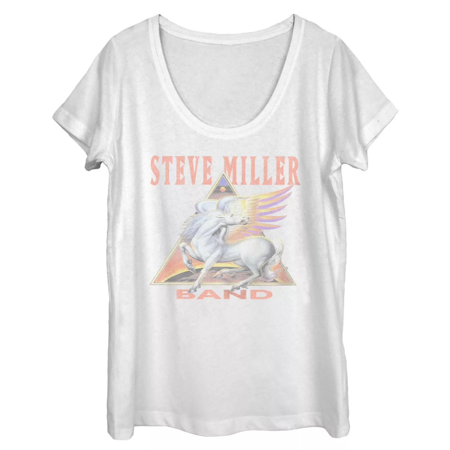 Юниорская футболка Steve Miller Band Pegasus с треугольным логотипом и графическим рисунком Licensed Character