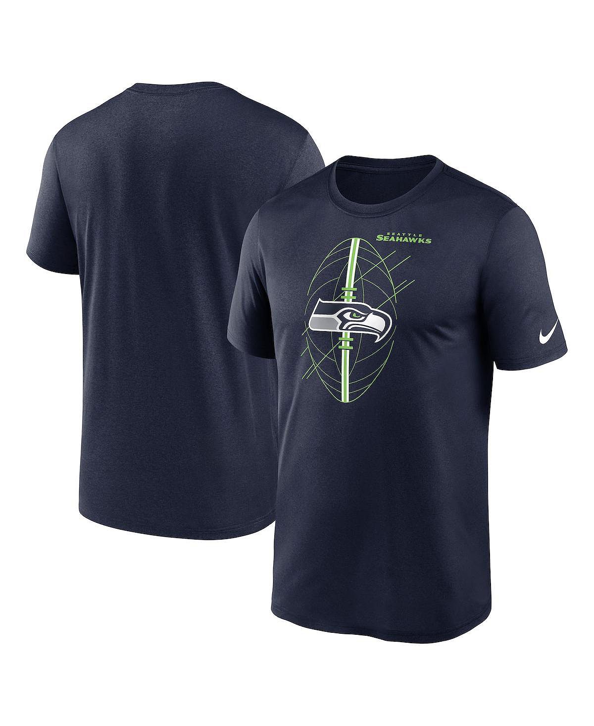 Мужская темно-синяя футболка College Seattle Seahawks Legend Icon Performance Nike