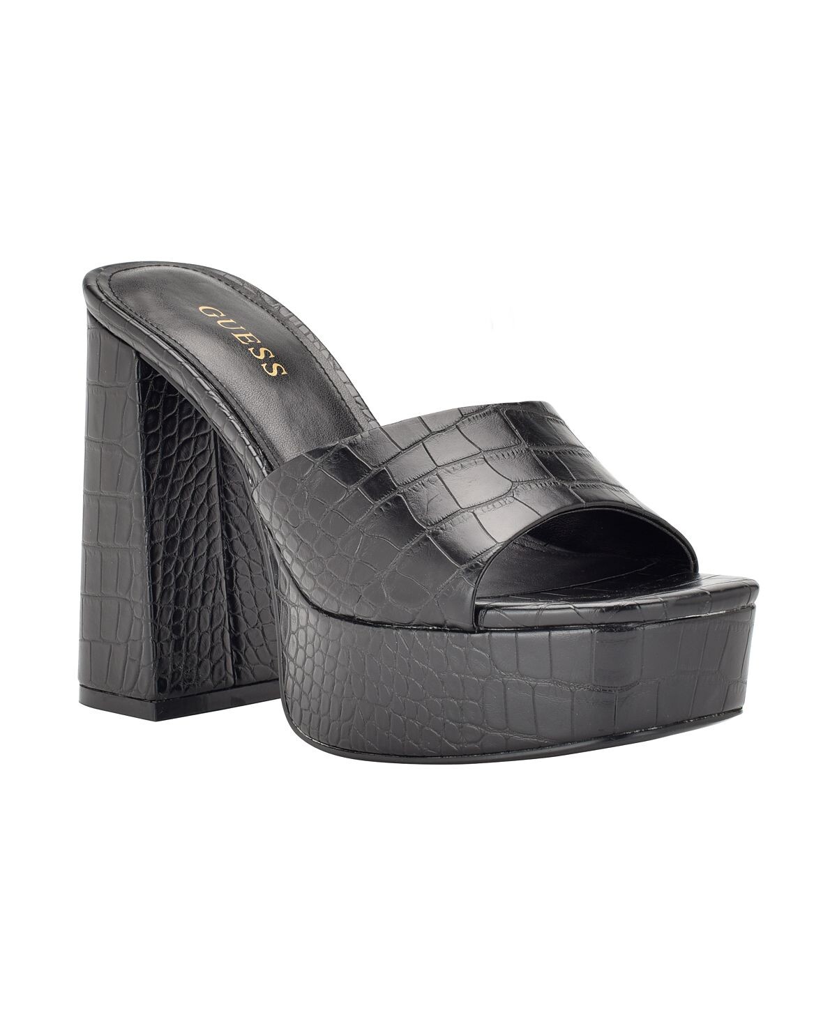 

Женские шлепанцы Jadah на массивном каблуке и платформе с одной полосой GUESS