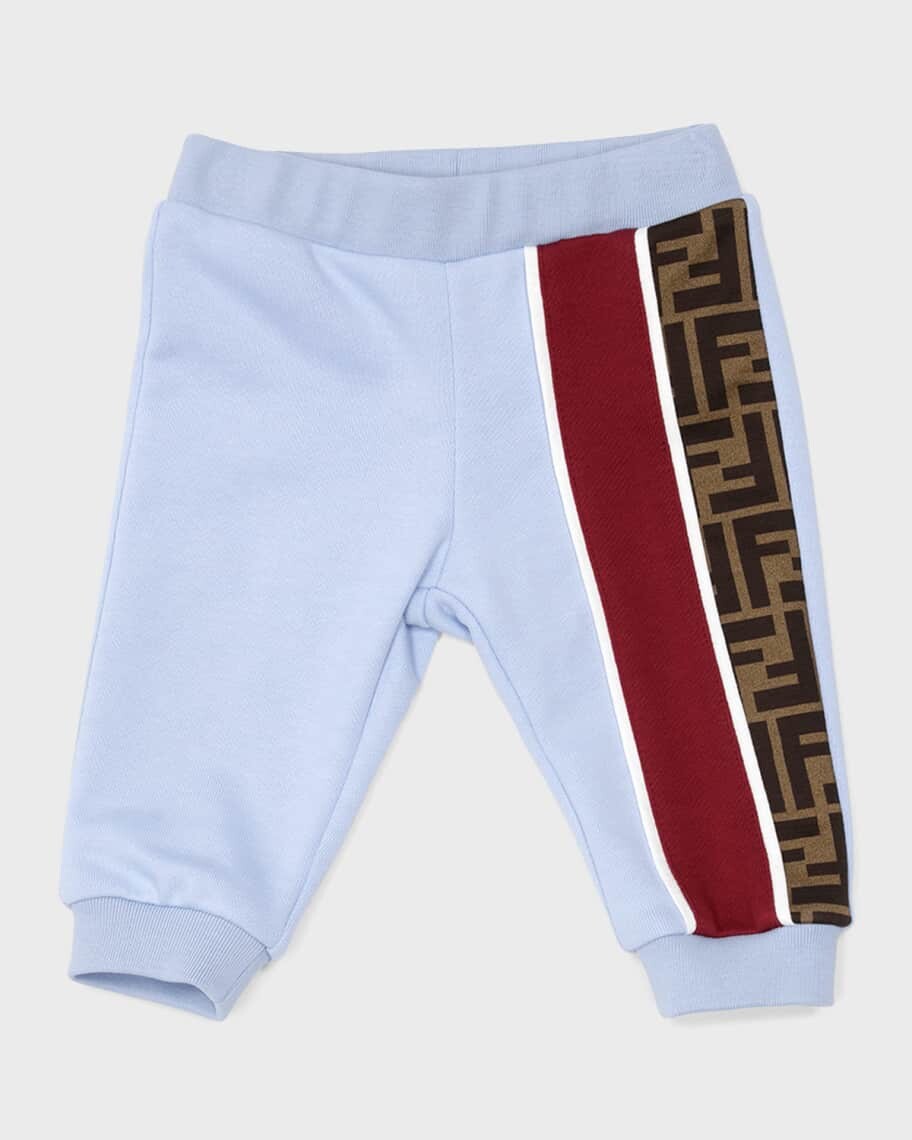 

Детские спортивные штаны в полоску с монограммой, размер 6–24 м Fendi