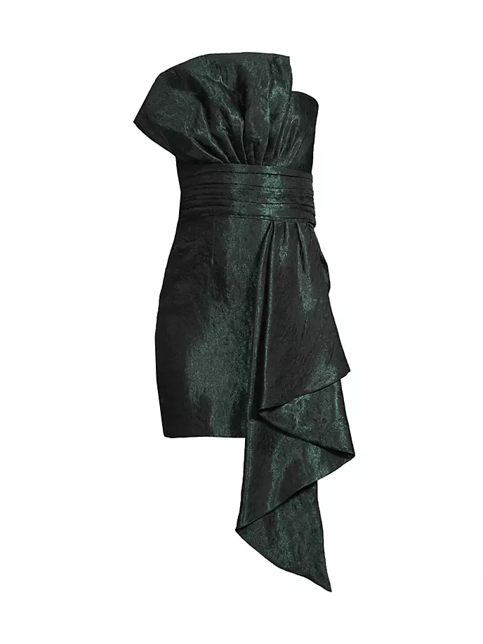 цена Мини-платье из тафты с бантом One33 Social, цвет forest green