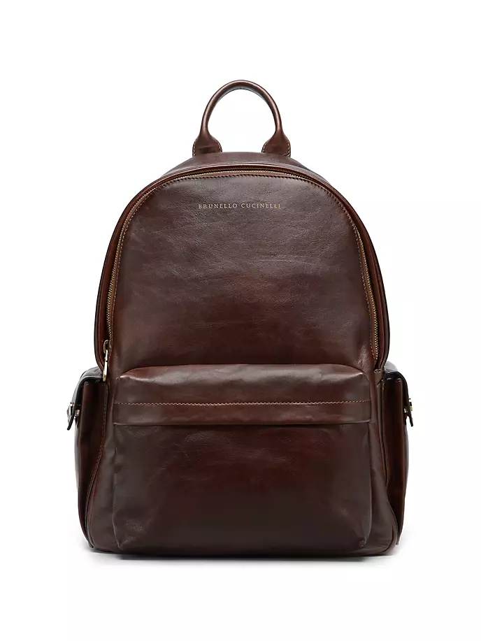 

Рюкзак из телячьей кожи Brunello Cucinelli, цвет burgundy