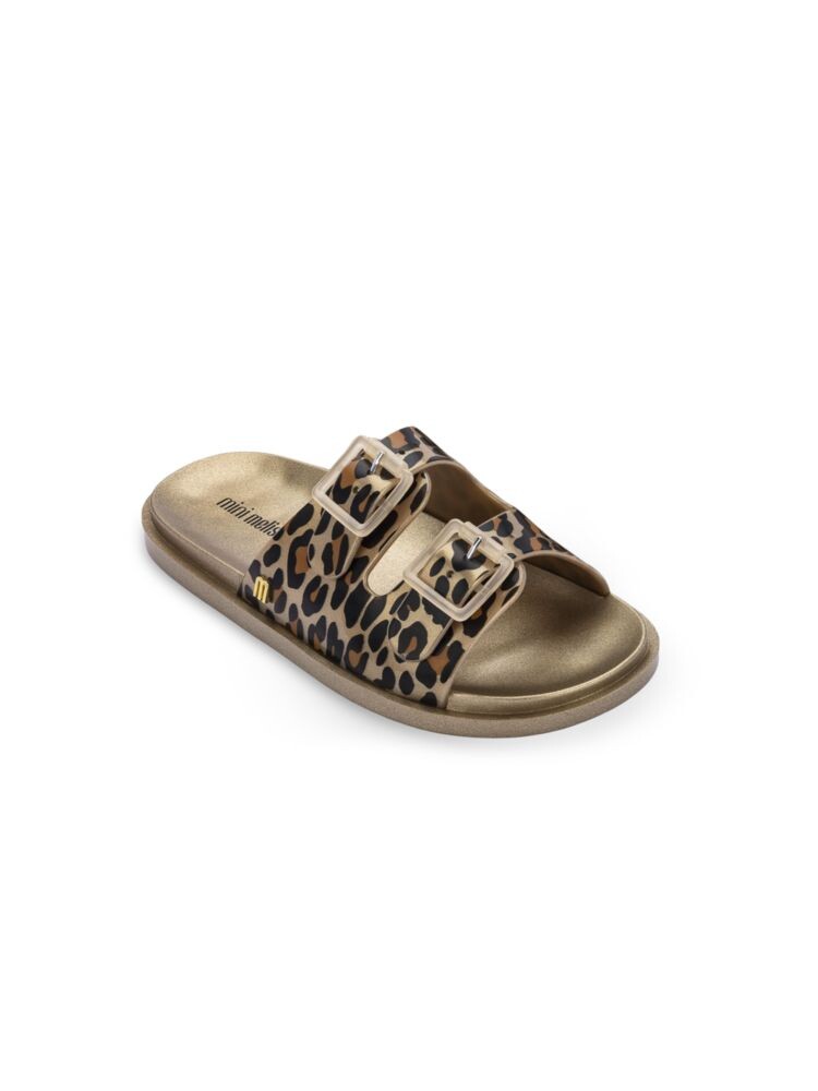 

Сандалии для девочек Wide II Mini Melissa, цвет Gold Leopard