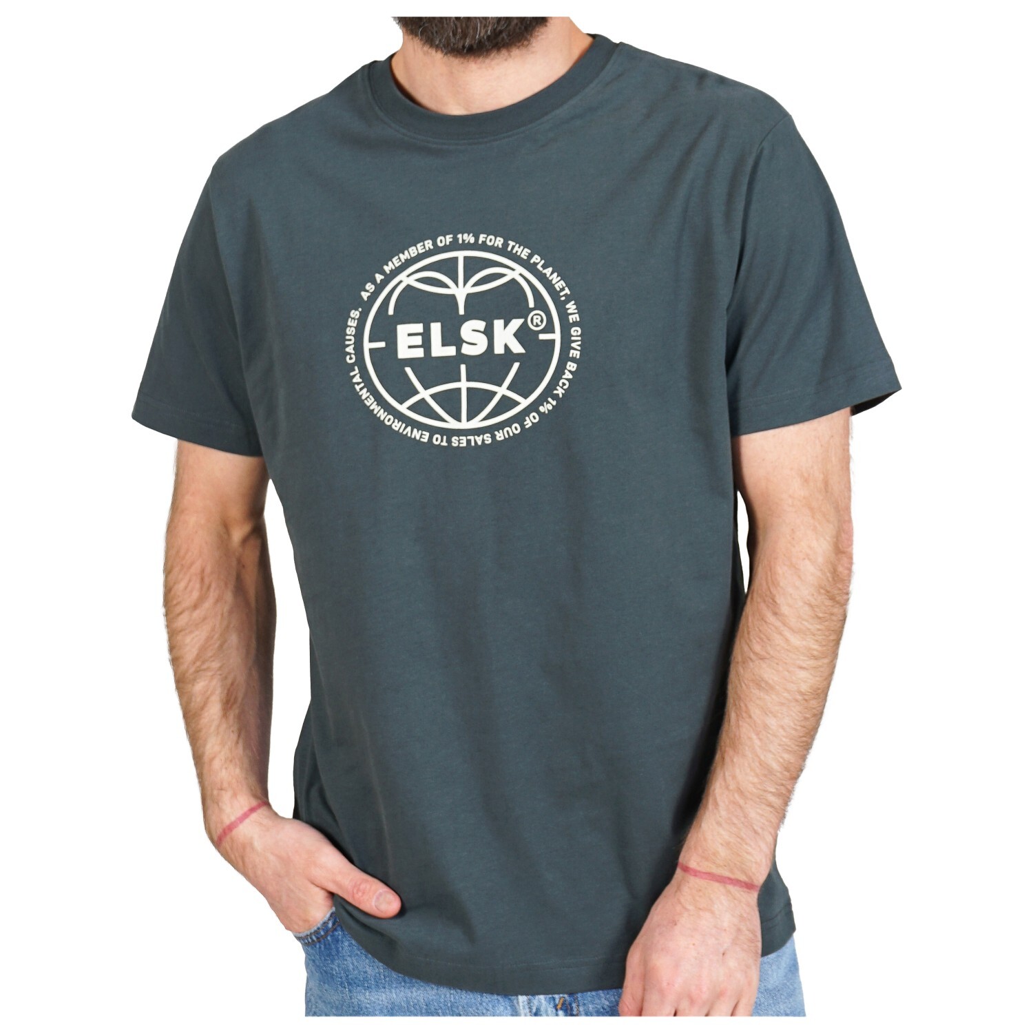 

Футболка Elsk Statement Globe, цвет Stone Green